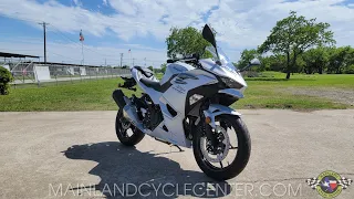 ALL NEW 2024 KAWASAKI NINJA 500 ABS IN METALLIC MATTE WHITISH SILVER