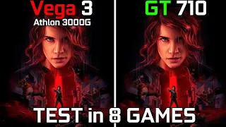 Athlon 3000G vs GT 710 - Test in 8 Games