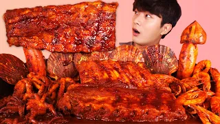 MUKBANGㅣ직접만든! 매콤한 등갈비 해물찜(낙지,오징어,가리비) 리얼사운드 먹방!🔥Pork Rips Seafood Korean ASMR 후니 Hoony Eatingsound