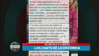 Los chats de la discordia: la pelea entre Cubero y Nicole no tiene fin