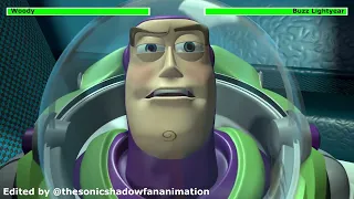 Woody VS. Buzz Lightyear Scene [With Healthbars]