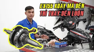 Chẻ máy kiểm dên Ex155 sau 2500km 63zz | Test ride gặp AE xe độ