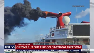 Crews put out fire on Carnival Freedom
