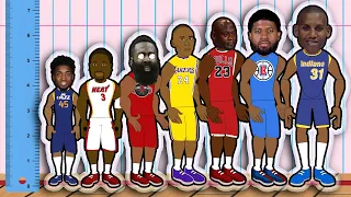 The Best Shooting Guard at Every Height! (NBA Height Comparison Animation)