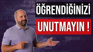 ÖĞRENDİĞİNİ UNUTMAMAK - KALICI ÖĞRENME UYGULAMALARI - BEYNİNİZİ HIZLANDIRMAK - BEYNİ GÜÇLENDİRMEK