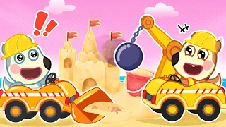 Learning Construction Vehicles 🦺 Sibling Play With Toys Song 👶 Funny Kids Songs 🎶 Woa Baby Songs