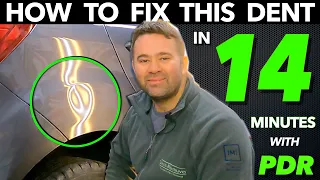 SEE THE FULL PAINTLESS REPAIR PROCESS IN JUST 14 MINUTES | Paintless Dent Removal