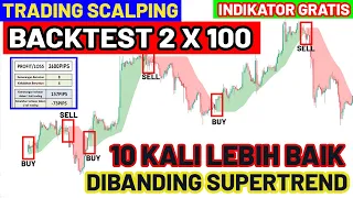 Backtest 100x | Strategi Scalping Menggunakan Indikator Supertrend Moving Average | Scalping Forex