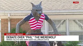 Ohio woman refuses to take down 10-foot-tall werewolf decoration