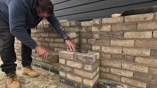 Brickwork, Backing up 18 inch brick pier