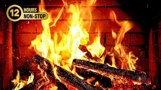 Cozy Fireplace (12 Hours) 🔥 Sleep Faster and Deeper with Crackling Sounds of Fire. Fireplace Burning