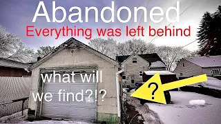 Abandoned! Everything was left behind  We bought the contents! what's inside!?!