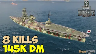 World of WarShips | Ise | 8 KILLS | 145K Damage - Replay Gameplay 4K 60 fps