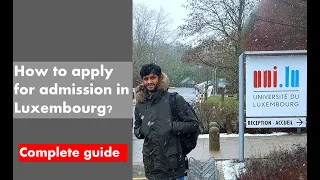 Process to get admission in University of Luxembourg