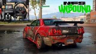 Need for Speed Unbound | Nissan Skyline GTR V Spec Rear Bumper Delete | Logitech g29 gameplay