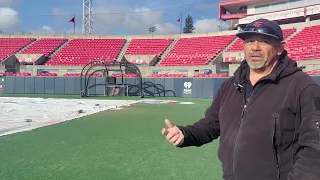 Fresno State's baseball groundskeeping