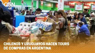 CHILENOS y URUGUAYOS realizan TOURS de COMPRAS en ARGENTINA