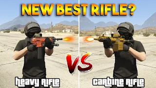 GTA 5 ONLINE : HEAVY RIFLE VS CARBINE RIFLE (BEST RIFLE FROM THE CONTRACT DLC)