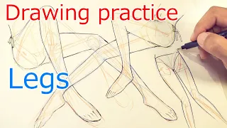 脚のワイヤーを描く練習 : Drawing Practice Legs