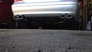 W211 Mercedes E500 Exhaust: Muffler Delete + J-pipe