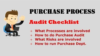 Purchase Audit Checklist | Purchase Department Process | P2P Process Audit Program