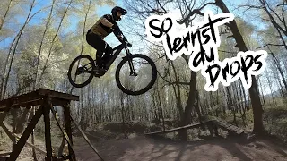 Mountainbike Drop Anfänger Tutorial | Einfache ungefährliche Rangehens Weise | Angst überwinden