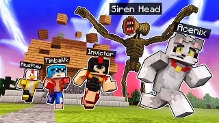 1 NOCHE junto a SIREN HEAD 😱😰 MINECRAFT ROLEPLAY con LOS COMPAS