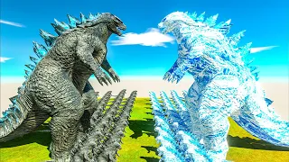 Legendary Godzilla War - Growing Godzilla 2014 VS Ice Godzilla 2024, Size Comparison Godzilla