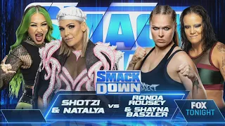 Ronda Rousey & Shayna Bazler Vs Natalya & Shotzi - WWE Smackdown 17/02/2023 (En Español)