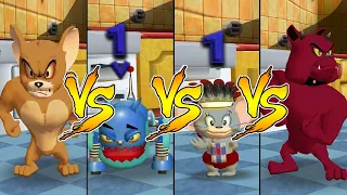 Tom and Jerry in War of the Whiskers HD Spike Vs Nibbles Vs Robot Cat Vs Monster Jerry (Master CPU)