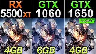 RX 5500 XT (4GB) Vs. GTX 1060 (6GB) Vs. GTX 1650 Super | New Games Benchmarks