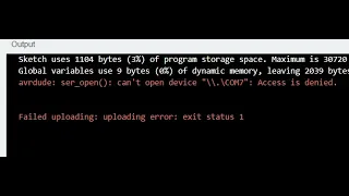 Arduino Nano, fixing error: avrdude: ser_open(): can't open device ".COM7": Access is denied.