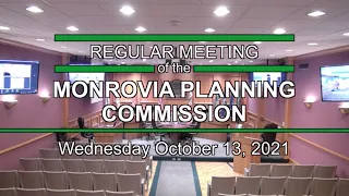 Monrovia Planning Commission | October 13, 2021 | Regular Meeting