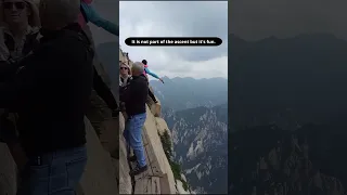 Most Dangerous Hike In The World? Mount Hua 🇨🇳 #shorts