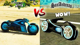 GTA 5 TRON BIKE VS GTA SAN ANDREAS TRON BIKE - WHICH IS THE BEST?