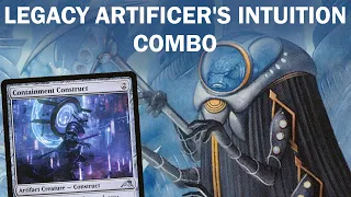 CAN'T BE CONTAINED! Legacy Artificer's Intuition Combo. 8-Cast with Infinite Mana and Damage LED MTG