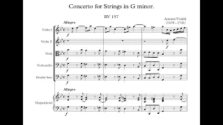 Concerto for Strings in G minor RV 157 (Sheet Music Score)