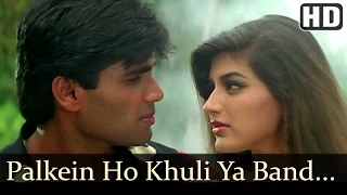 Palkein Hon Khuli Ya Band - Sunil Shetty - Sonali Bendre - Takkar - Bollywood Songs - Kumar Sanu