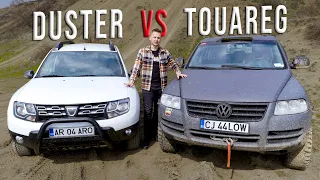Dacia Duster vs Volkswagen Touareg - bătălie pe OFF ROAD!