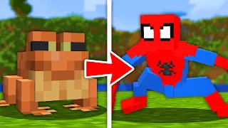 We remade every mob into spiderman in minecraft