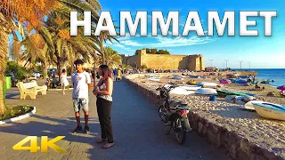 Hammamet/حمامات  Coastal City Walking Tour in Tunisia【4K HD – 60fps】🇹🇳