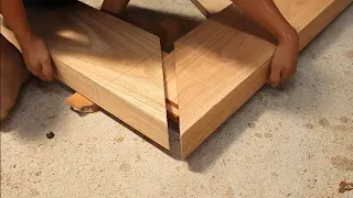 Amazing Wood Joints Techniques Of Carpenter // Making Simple Hand Cut Mitred Dovetails