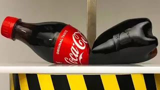 EXPERIMENT HYDRAULIC Guillotine 100 TON vs COCA COLA