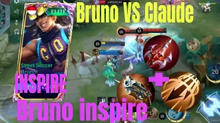 BRUNO VS Claude + INSPIRE | mobile legends