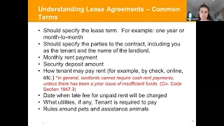 Renting an Apartment - Webinar by Housing Economic Rights Advocates (HERA)