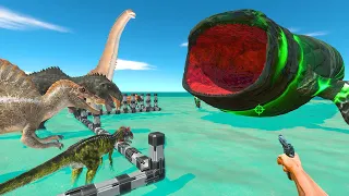 FPS Avatar Rescues Dinosaurs and Fights Bloop and Aquatics - Animal Revolt Battle Simulator