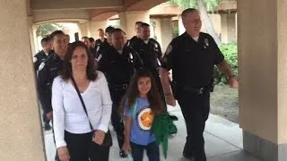 Fallen Cop's 8-Year-Old Daughter Escorted To School By Police Officers
