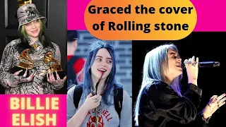 Billie eilish graced the cover of rolling stone magazine and American singer.. 2 million of hearts❤️