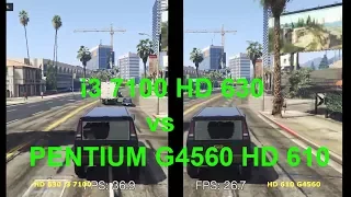 Intel HD graphics 630 vs. hd 610 -Gaming Tests- Pentium g4560 vs i3 7100 | side by side comparison