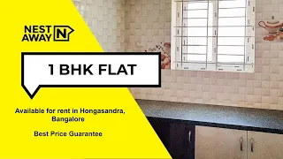 1 BHK Flat for rent in Bangalore | Hongasandra | Bachelors/Family | Lowest Security Deposit